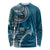 Samoan Siapo Art Tattoo Polynesian Pattern Long Sleeve Shirt Teal Color - Polynesian Pride
