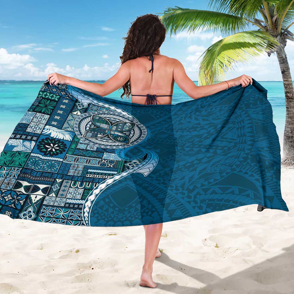 Samoan Siapo Art Tattoo Polynesian Pattern Sarong Teal Color - Polynesian Pride