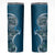 Samoan Siapo Art Tattoo Polynesian Pattern Skinny Tumbler Teal Color - Polynesian Pride