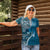 Samoan Siapo Art Tattoo Polynesian Pattern Women Polo Shirt Teal Color - Polynesian Pride