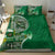 Samoan Siapo Art Tattoo Polynesian Pattern Bedding Set Green Color - Polynesian Pride