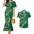 Samoan Siapo Art Tattoo Polynesian Pattern Couples Matching Mermaid Dress and Hawaiian Shirt Green Color - Polynesian Pride