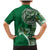 Samoan Siapo Art Tattoo Polynesian Pattern Family Matching Mermaid Dress and Hawaiian Shirt Green Color - Polynesian Pride