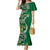 Samoan Siapo Art Tattoo Polynesian Pattern Family Matching Mermaid Dress and Hawaiian Shirt Green Color - Polynesian Pride