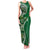 Samoan Siapo Art Tattoo Polynesian Pattern Family Matching Tank Maxi Dress and Hawaiian Shirt Green Color - Polynesian Pride