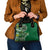 Samoan Siapo Art Tattoo Polynesian Pattern Shoulder Handbag Green Color - Polynesian Pride