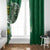 Samoan Siapo Art Tattoo Polynesian Pattern Window Curtain Green Color - Polynesian Pride