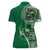 Samoan Siapo Art Tattoo Polynesian Pattern Women Polo Shirt Green Color - Polynesian Pride