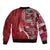 Samoan Siapo Art Tattoo Polynesian Pattern Bomber Jacket Red Color - Polynesian Pride