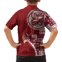 Samoan Siapo Art Tattoo Polynesian Pattern Hawaiian Shirt Red Color - Polynesian Pride