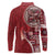 Samoan Siapo Art Tattoo Polynesian Pattern Long Sleeve Polo Shirt Red Color - Polynesian Pride