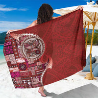 Samoan Siapo Art Tattoo Polynesian Pattern Sarong Red Color - Polynesian Pride