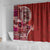 Samoan Siapo Art Tattoo Polynesian Pattern Shower Curtain Red Color - Polynesian Pride