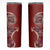 Samoan Siapo Art Tattoo Polynesian Pattern Skinny Tumbler Red Color - Polynesian Pride