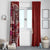 Samoan Siapo Art Tattoo Polynesian Pattern Window Curtain Red Color - Polynesian Pride
