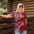 Samoan Siapo Art Tattoo Polynesian Pattern Women Polo Shirt Red Color - Polynesian Pride