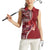 Samoan Siapo Art Tattoo Polynesian Pattern Women Sleeveless Polo Shirt Red Color - Polynesian Pride