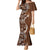 Samoan Siapo Art Tattoo Polynesian Pattern Family Matching Mermaid Dress and Hawaiian Shirt Brown Color - Polynesian Pride
