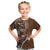 Samoan Siapo Art Tattoo Polynesian Pattern Kid T Shirt Brown Color - Polynesian Pride