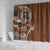 Samoan Siapo Art Tattoo Polynesian Pattern Shower Curtain Brown Color - Polynesian Pride