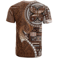 Samoan Siapo Art Tattoo Polynesian Pattern T Shirt Brown Color - Polynesian Pride