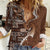 Samoan Siapo Art Tattoo Polynesian Pattern Women Casual Shirt Brown Color - Polynesian Pride