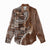 Samoan Siapo Art Tattoo Polynesian Pattern Women Casual Shirt Brown Color - Polynesian Pride