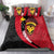 Papua New Guinea Mask Festival Bedding Set Papua Niugini Tribe Mask Melanesian Pattern