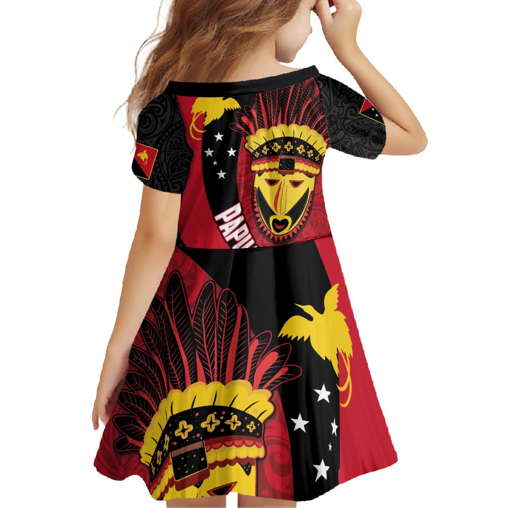 Papua New Guinea Mask Festival Family Matching Off Shoulder Maxi Dress and Hawaiian Shirt Papua Niugini Tribe Mask Melanesian Pattern