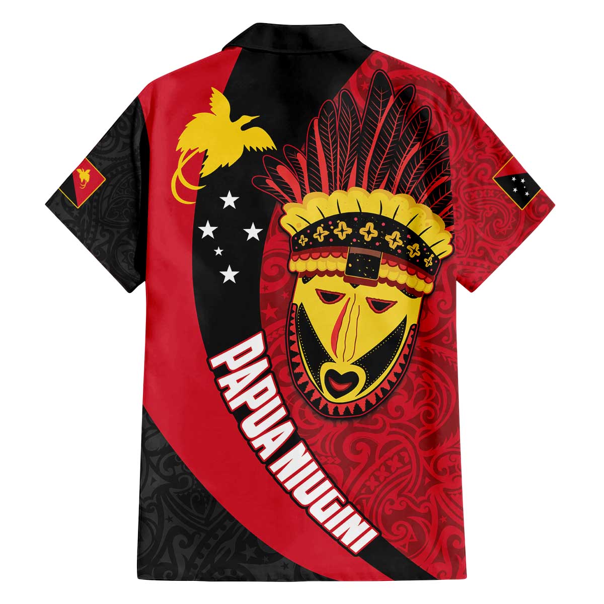 Papua New Guinea Mask Festival Family Matching Puletasi and Hawaiian Shirt Papua Niugini Tribe Mask Melanesian Pattern LT03 - Polynesian Pride