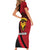 Papua New Guinea Mask Festival Family Matching Short Sleeve Bodycon Dress and Hawaiian Shirt Papua Niugini Tribe Mask Melanesian Pattern