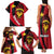 Papua New Guinea Mask Festival Family Matching Tank Maxi Dress and Hawaiian Shirt Papua Niugini Tribe Mask Melanesian Pattern