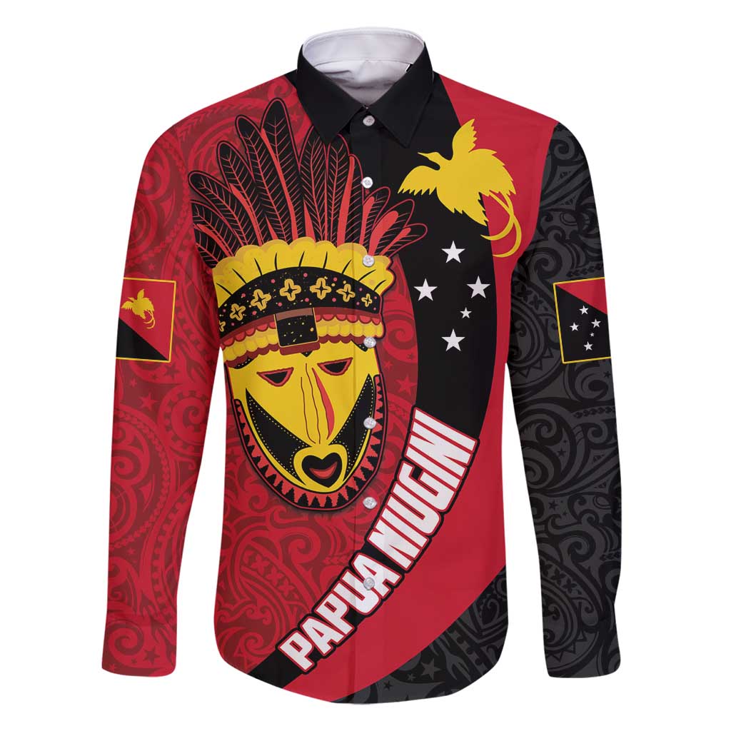 Papua New Guinea Mask Festival Family Matching Tank Maxi Dress and Hawaiian Shirt Papua Niugini Tribe Mask Melanesian Pattern