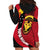 Papua New Guinea Mask Festival Hoodie Dress Papua Niugini Tribe Mask Melanesian Pattern