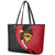 Papua New Guinea Mask Festival Leather Tote Bag Papua Niugini Tribe Mask Melanesian Pattern