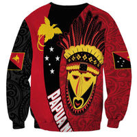 Papua New Guinea Mask Festival Sweatshirt Papua Niugini Tribe Mask Melanesian Pattern