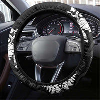 New Zealand Kea Bird Steering Wheel Cover Maori Tattoo and Silver Fern Black Color