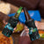 New Zealand Kea Bird 4 in 1 Can Cooler Tumbler Maori Tattoo and Silver Fern Paua Shell Style