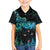 New Zealand Kea Bird Family Matching Off Shoulder Short Dress and Hawaiian Shirt Maori Tattoo and Silver Fern Paua Shell Style