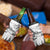 New Zealand Kea Bird 4 in 1 Can Cooler Tumbler Maori Tattoo and Silver Fern White Color