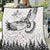 New Zealand Kea Bird Quilt Maori Tattoo and Silver Fern White Color