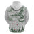 New Zealand Kea Bird Hoodie Maori Tattoo and Silver Fern Green Color