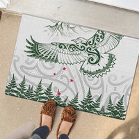 New Zealand Kea Bird Rubber Doormat Maori Tattoo and Silver Fern Green Color LT03 - Polynesian Pride
