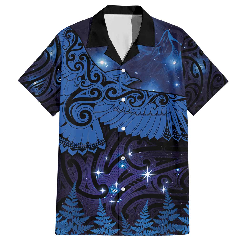 New Zealand Kea Bird Hawaiian Shirt Maori Tattoo and Silver Fern Matariki Style