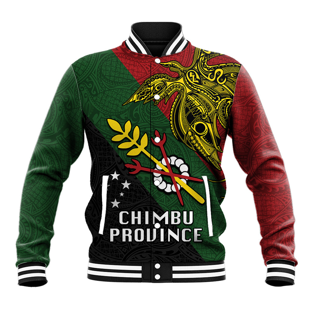 Papua New Guinea Chimbu Province Baseball Jacket PNG Birds Of Paradise Polynesian Arty Style LT03 Unisex Green - Polynesian Pride