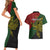 Custom Papua New Guinea Chimbu Province Couples Matching Short Sleeve Bodycon Dress and Hawaiian Shirt PNG Birds Of Paradise Polynesian Arty Style LT03 - Polynesian Pride