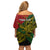 Custom Papua New Guinea Chimbu Province Off Shoulder Short Dress PNG Birds Of Paradise Polynesian Arty Style LT03 - Polynesian Pride