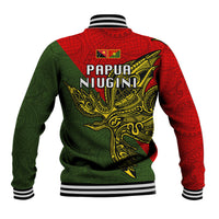 Papua New Guinea Eastern Highlands Province Baseball Jacket PNG Birds Of Paradise Polynesian Arty Style LT03 - Polynesian Pride