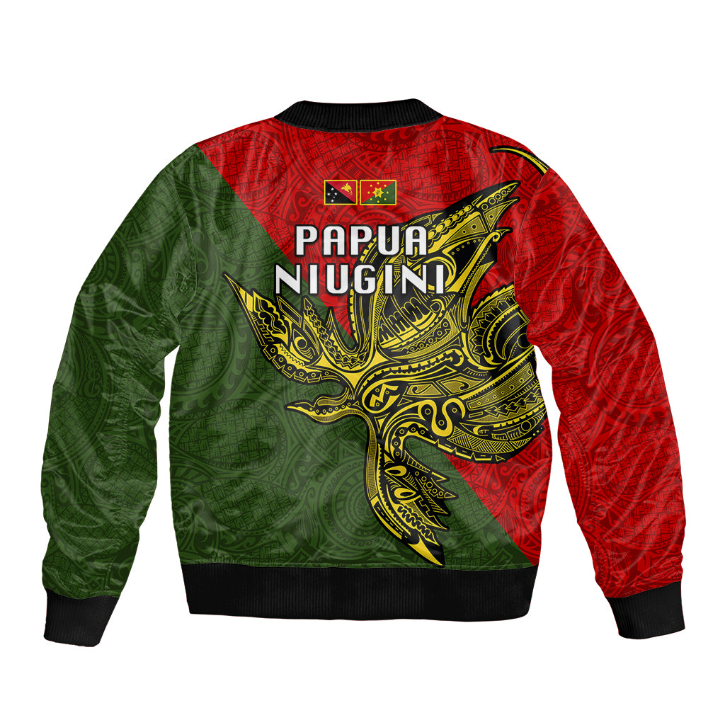 Papua New Guinea Eastern Highlands Province Bomber Jacket PNG Birds Of Paradise Polynesian Arty Style LT03 - Polynesian Pride