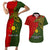 Custom Papua New Guinea Eastern Highlands Province Couples Matching Short Sleeve Bodycon Dress and Hawaiian Shirt PNG Birds Of Paradise Polynesian Arty Style LT03 Green - Polynesian Pride